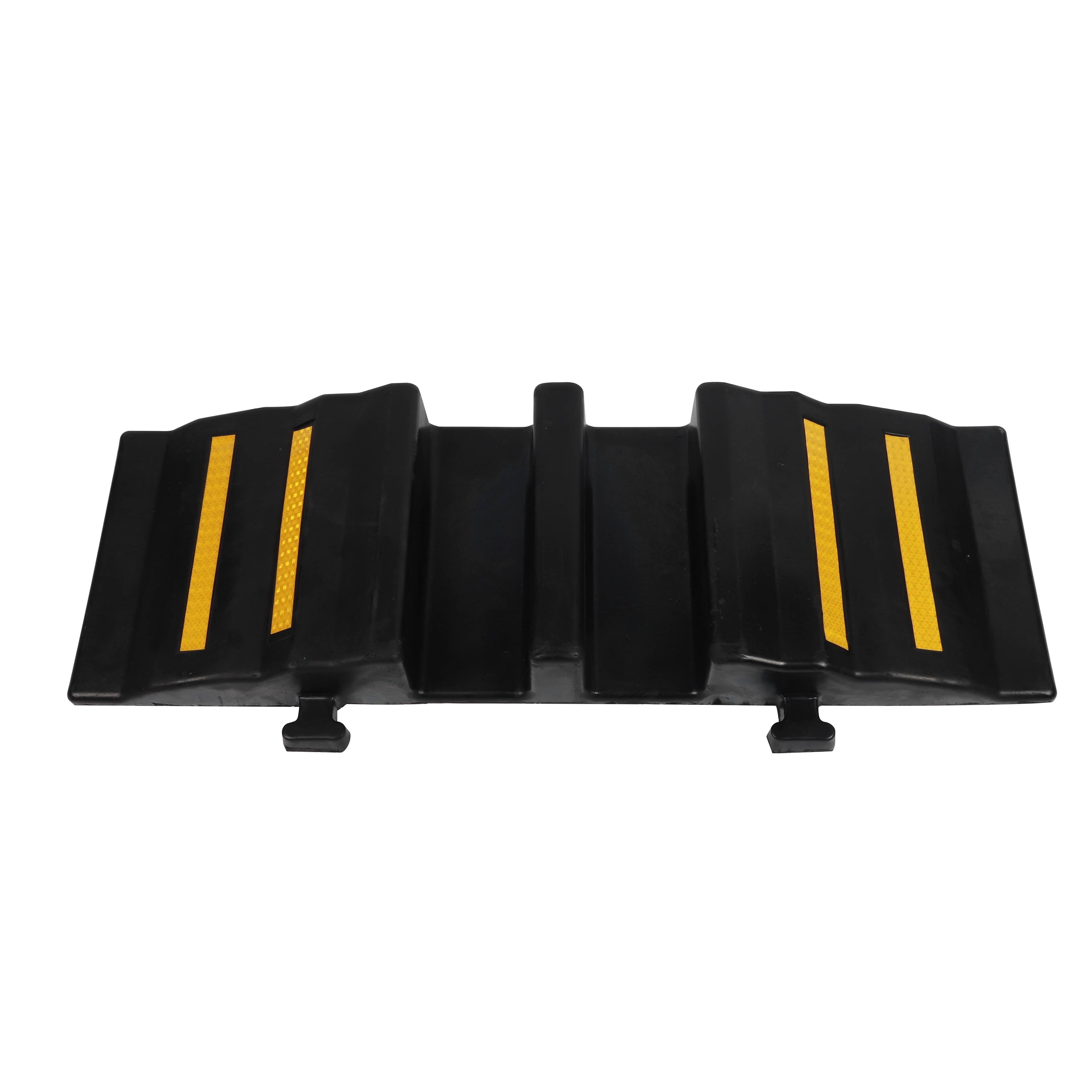 Industrial Heavy-Duty Dual-Channel Rubber Hose Protector Bridge for Traffic and Emergency Safety-2XC12