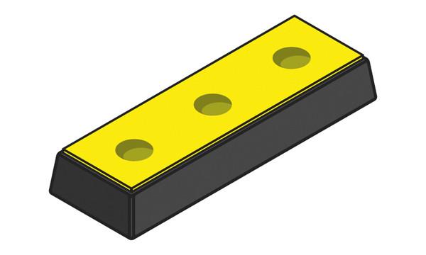 Heavy Duty UHMWPE Face Dock Bumper 750mm (3-Hole) for Loading Dock Protection