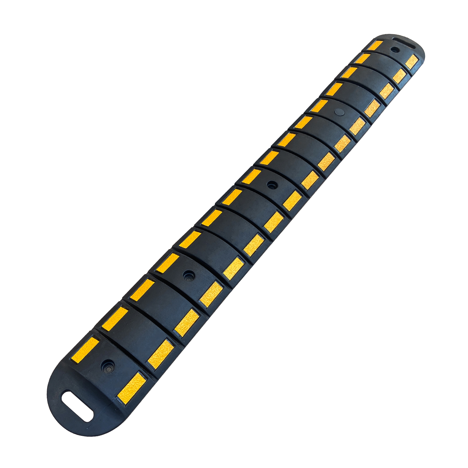 Heavy Duty Reflective Rubber Speed Hump | Industrial Grade Traffic Safety Lane Divider for Parking Lots & Roadways-183SB04