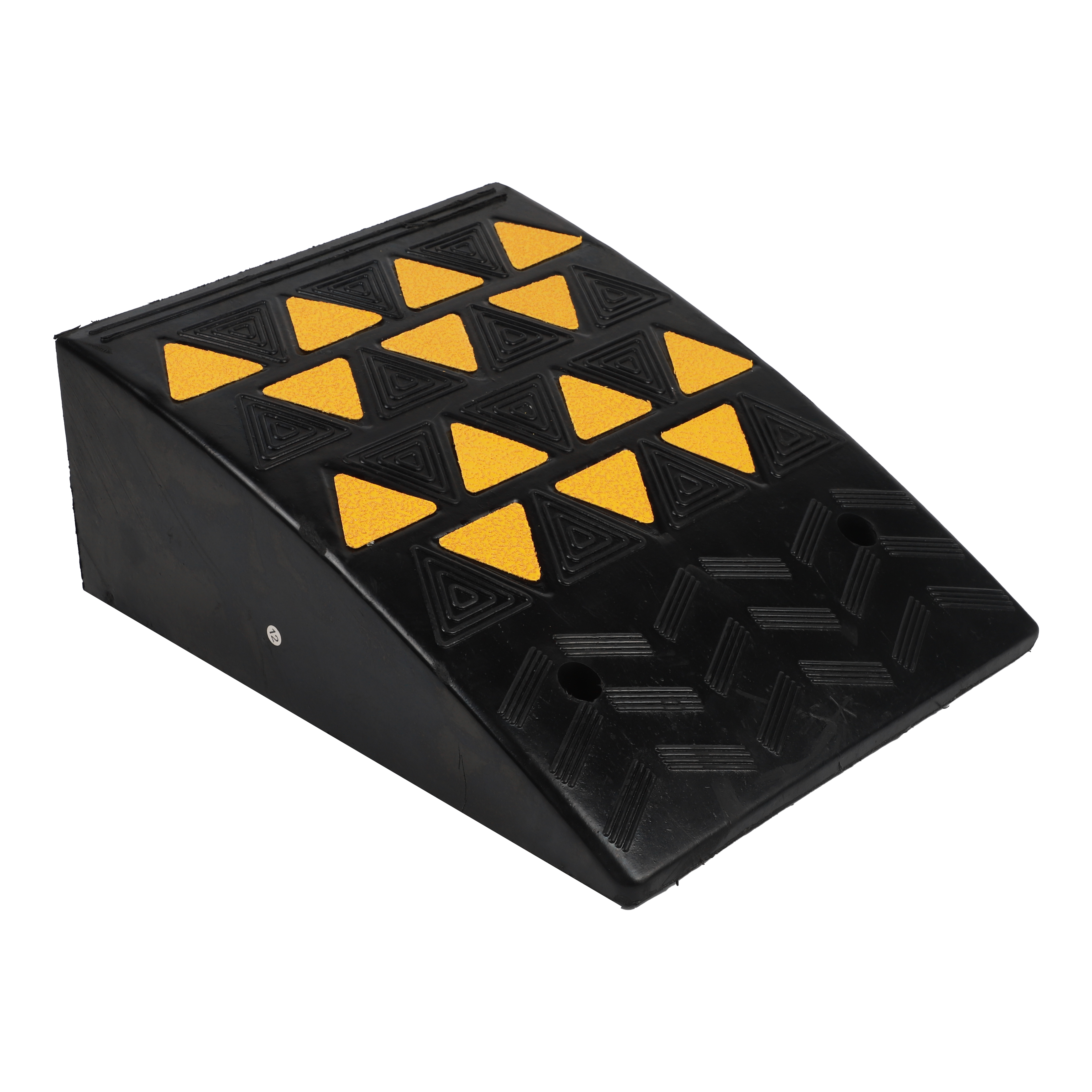 Heavy-Duty High-Profile Reflective Rubber Curb Ramp for Commercial Loading Docks-CRB04