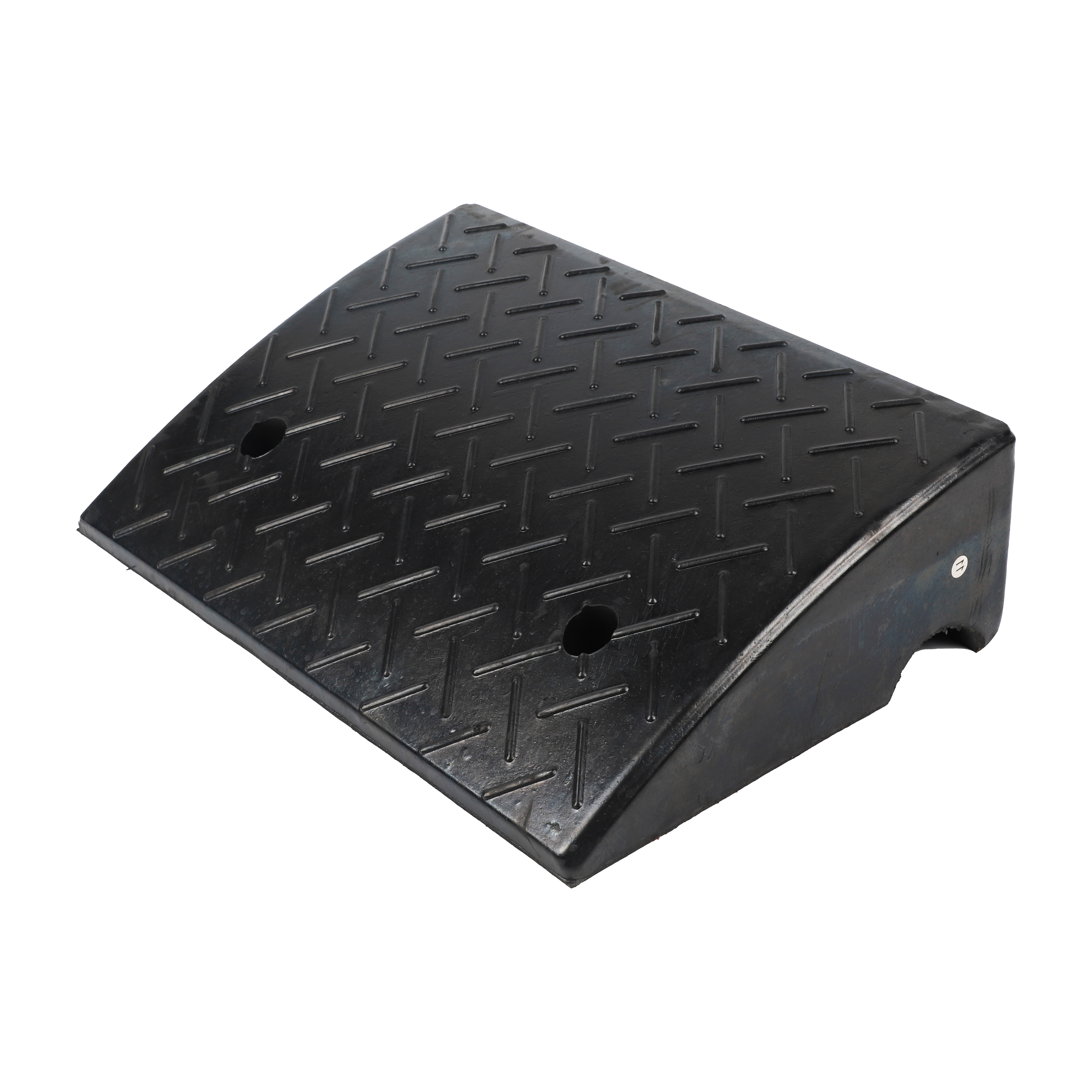 Heavy-Duty Industrial Rubber Curb Ramp with Non-Slip Diamond Pattern-CRA03