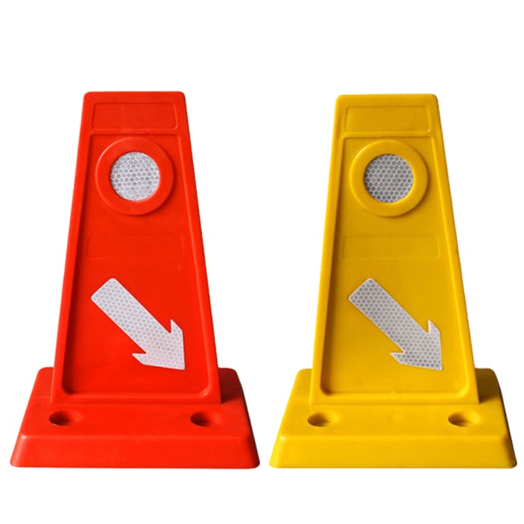 Mini Baliza Viária EVA de Alta Visibilidade com Setas Direcionais – Marcador Direcional Portátil à Prova de Tempo para Gestão de Propriedades e Locais – FDT01
