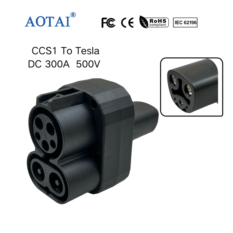 Adaptateur AOTAI CCS1 vers Tesla, courant continu, 300 A, 500 V