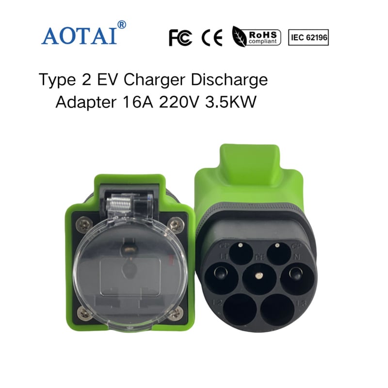 AOTAI Type 2 to AC Adapter 16A EV Charger Discharge Adapter