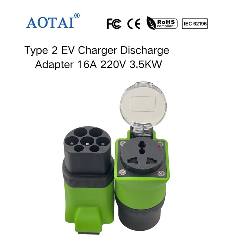 AOTAI Type 2 to AC Adapter 16A EV Charger Discharge Adapter