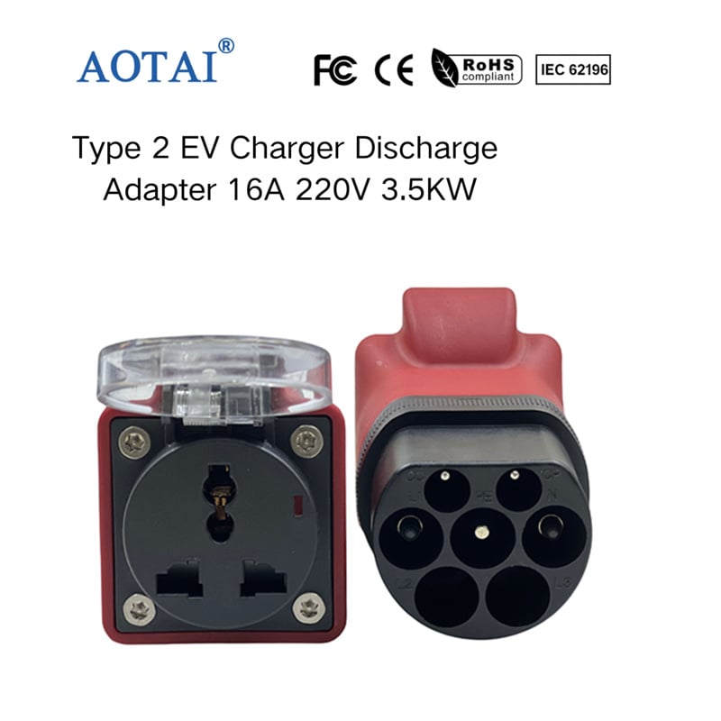 AOTAI Type 2-adapter till motorcykel och snabbcykel, enfas 230 V