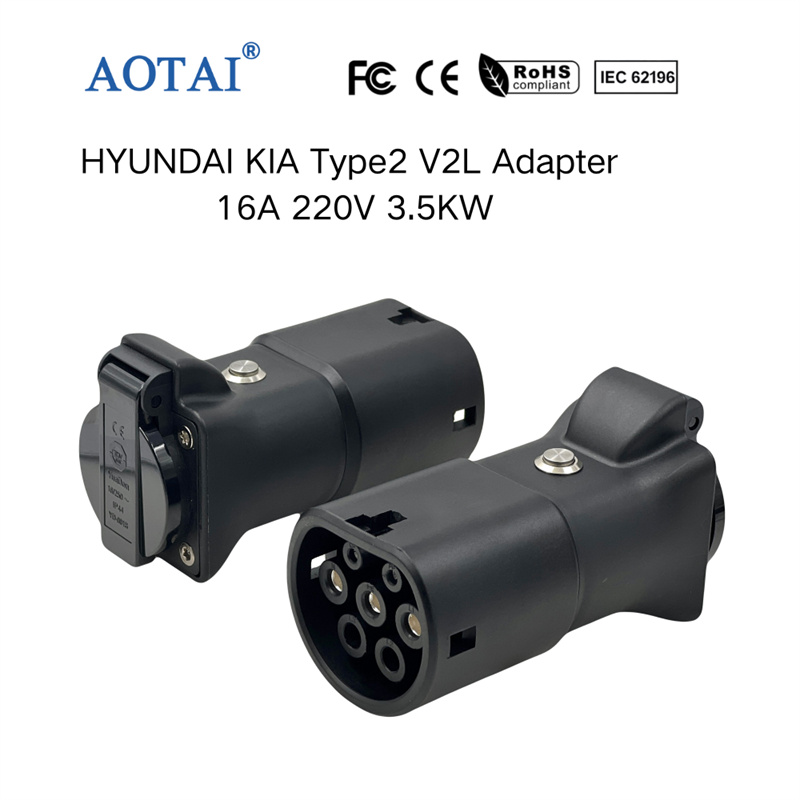 AOTAI HYUNDAI KIA Type 2 V2L-adapter med afbryder/knap