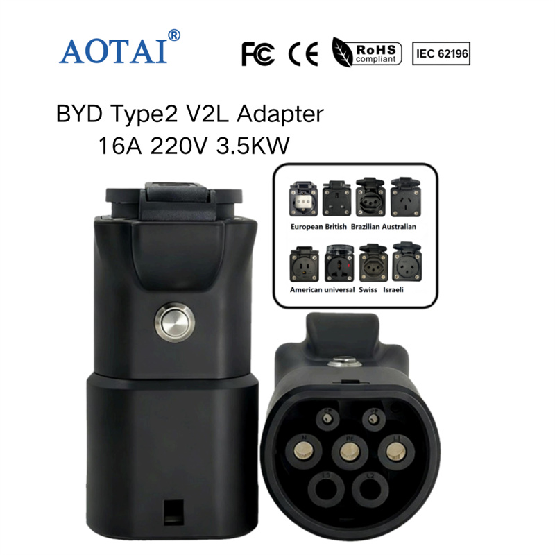 AOTAI V2L-adapter BYD 3,5 kW 16 A 230 V Køretøj til belastning-adapter