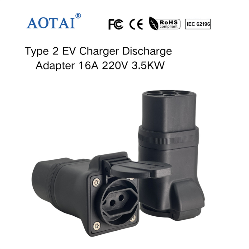 AOTAI Type 2 EV-laddarurladdningsadapter med brasiliansk stickpropp