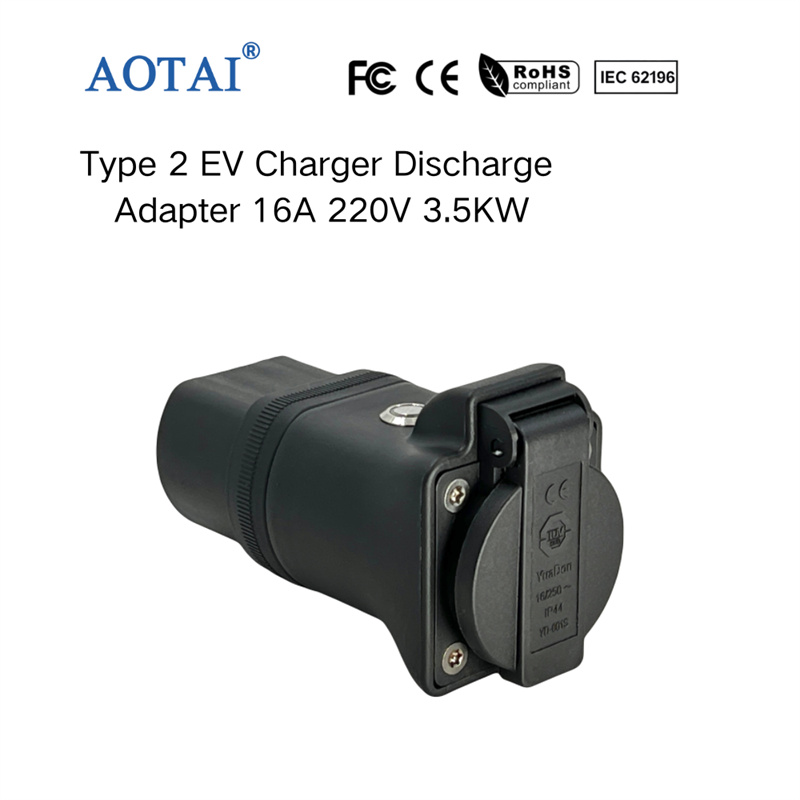 AOTAI Typ-2-zu-Schuko-EV-Ladegerät-Entladeadapter mit Schalter