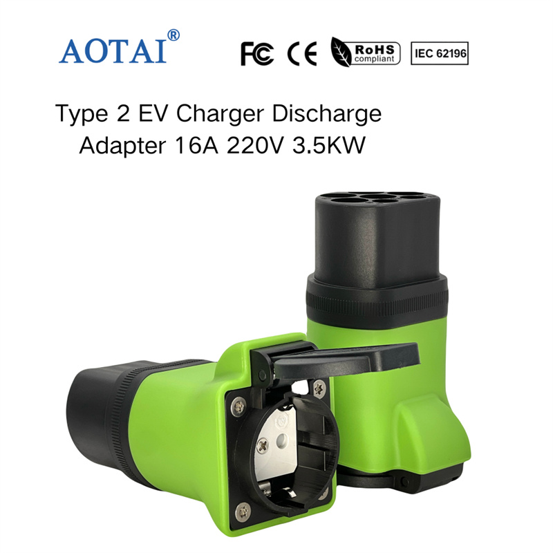 AOTAI Type 2 to Schuko AC Adapter EV Charger Discharge Adapter