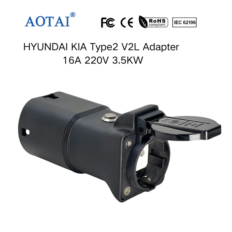 AOTAI HYUNDAI KIA Type 2 V2L-adapter med afbryder/knap
