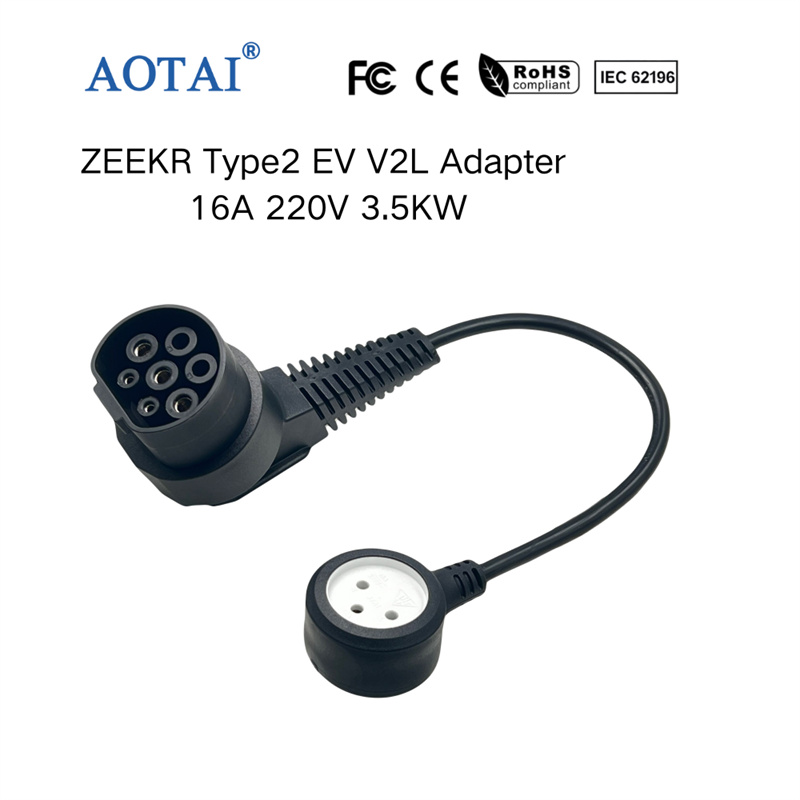 AOTAI ZEEKR Type 2 V2L-adapter, Type 2 til israelsk stik