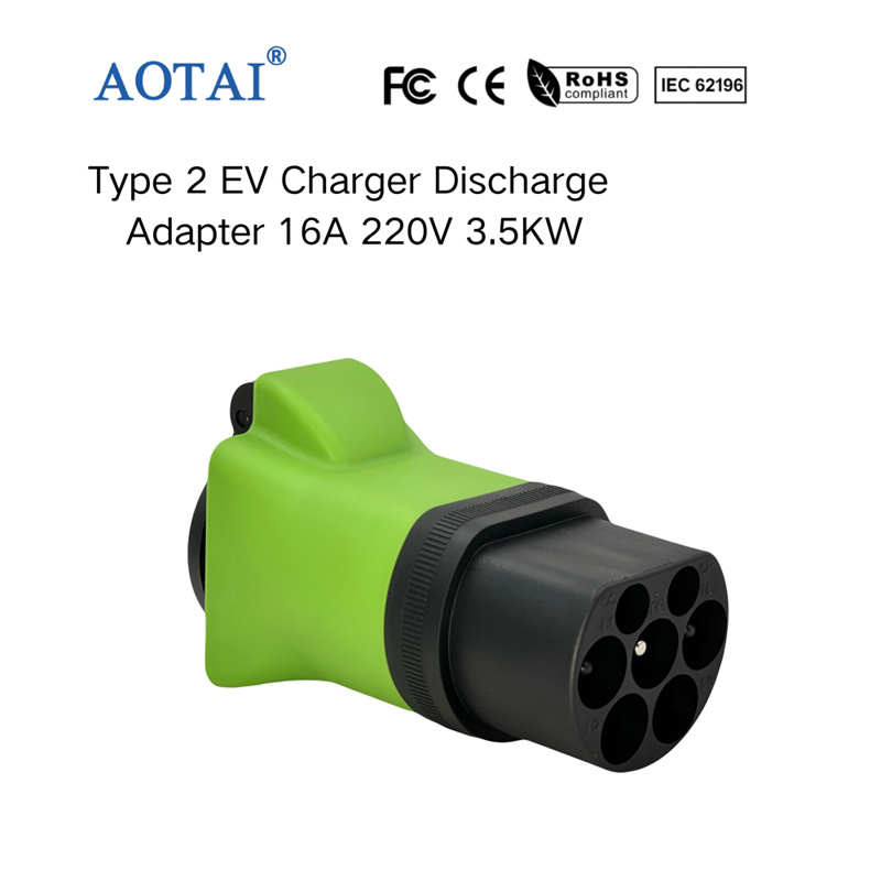 AOTAI Type 2 to Schuko AC Adapter EV Charger Discharge Adapter