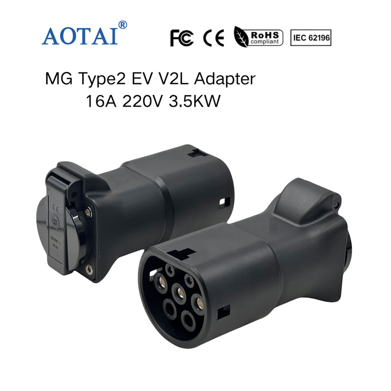 AOTAI Type 2 til Schuko V2L-adapter, afladningsadapter til MG-elbiler