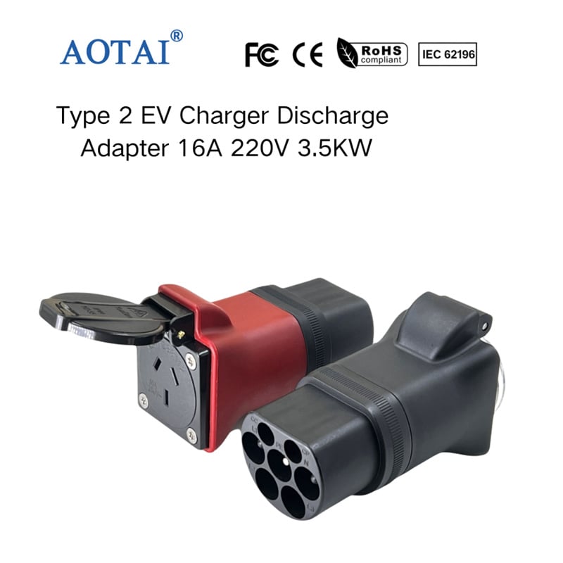 AOTAI Type 2 to 3 pin plug on AU market  EV Charger Discharge Adapter