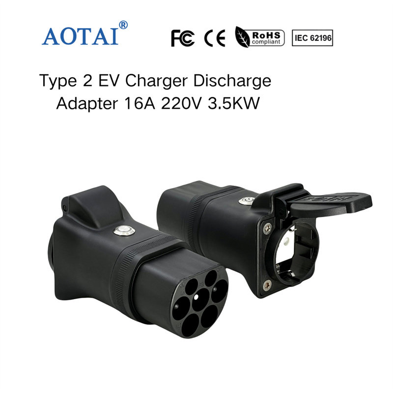 AOTAI Typ-2-zu-Schuko-EV-Ladegerät-Entladeadapter mit Schalter