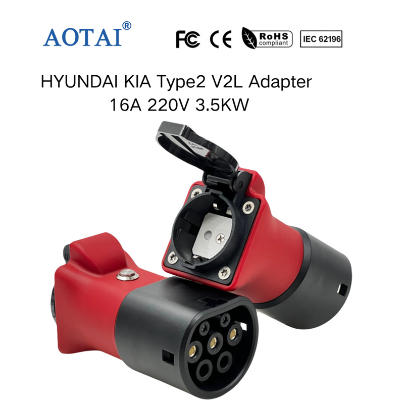 AOTAI HYUNDAI/KIA V2L-adapter fra køretøj til belastning (V2L), afladningsadapter, 16 A