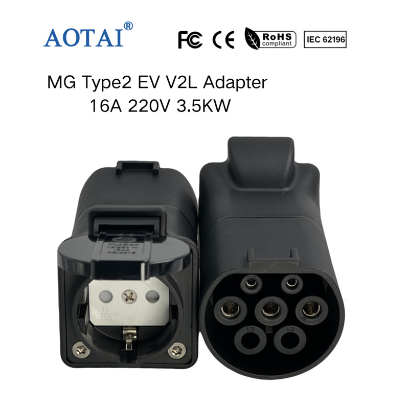AOTAI V2L Discharge Type 2 Adapter to Schuko Adapter socket 3.6 kW for MG