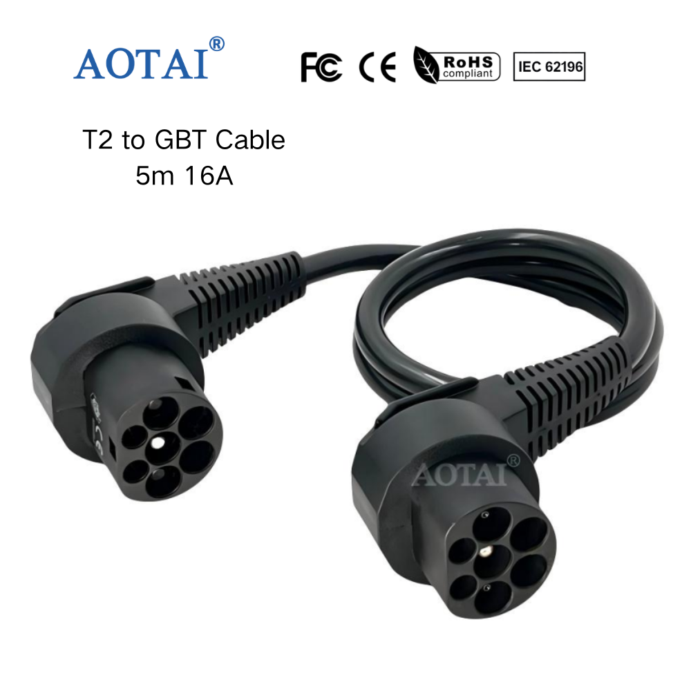 AOTAI Type 2 to GB/T EV Charging Extension Cable Charger for China EVs