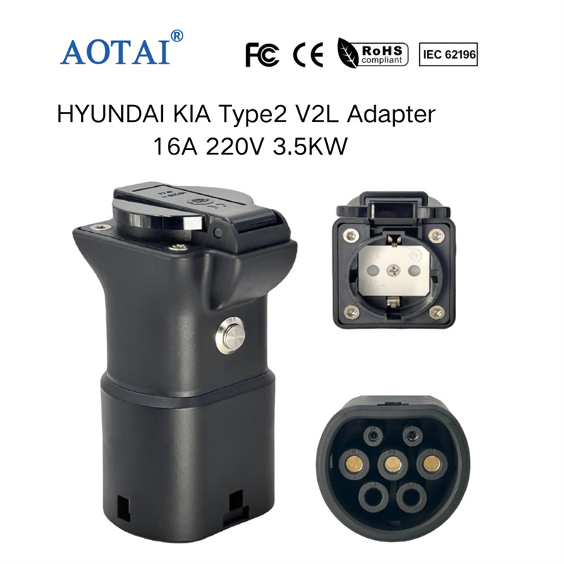 AOTAI HYUNDAI KIA Type 2 V2L-adapter med afbryder/knap