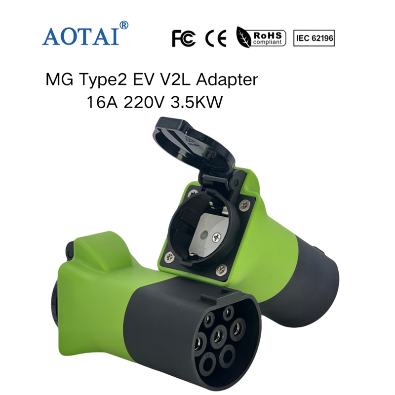 AOTAI Type 2-adapter til EV, adapter til MG ZS, MG4, MG5, afladning V2L, køretøj-til-last