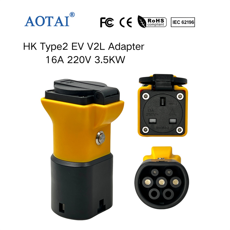 AOTAI Type 2 V2L Adapter for MG EVs Type2 to UK Discharger Adapter