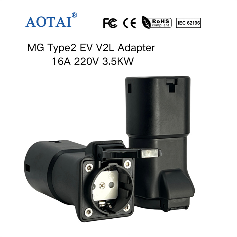 AOTAI Type 2 til Schuko V2L-adapter, afladningsadapter til MG-elbiler