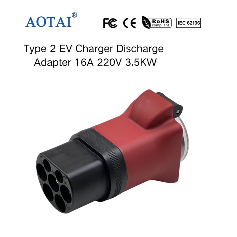 AOTAI Type 2-adapter till motorcykel och snabbcykel, enfas 230 V
