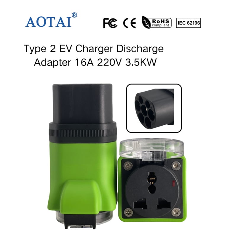 AOTAI Type 2 to AC Adapter 16A EV Charger Discharge Adapter