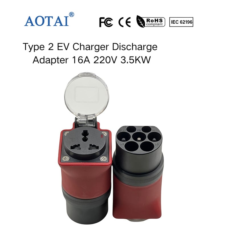 AOTAI Type 2-adapter till motorcykel och snabbcykel, enfas 230 V