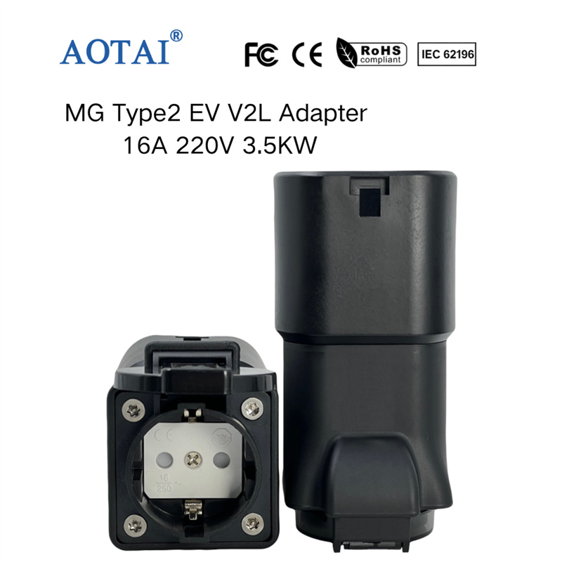 AOTAI Type 2 til Schuko V2L-adapter, afladningsadapter til MG-elbiler