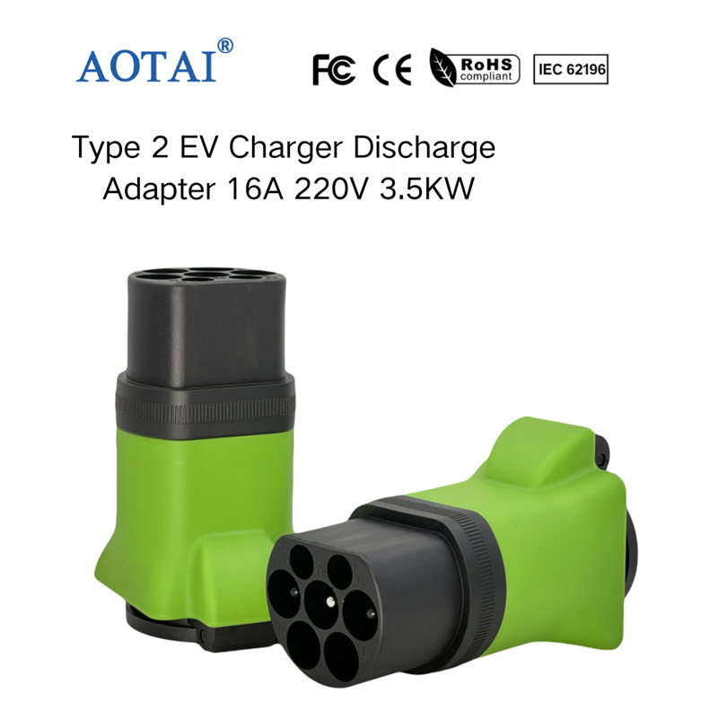 AOTAI Type 2 to Schuko AC Adapter EV Charger Discharge Adapter