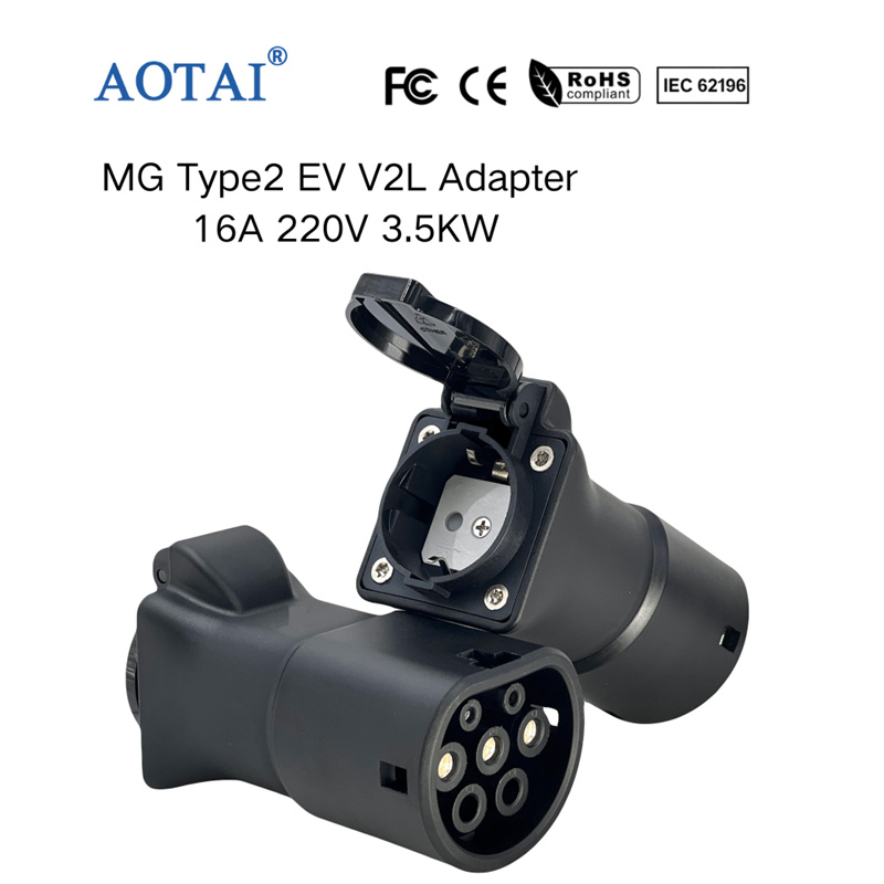 AOTAI Type 2 to Schuko V2L Adapter Discharger for MG EVs