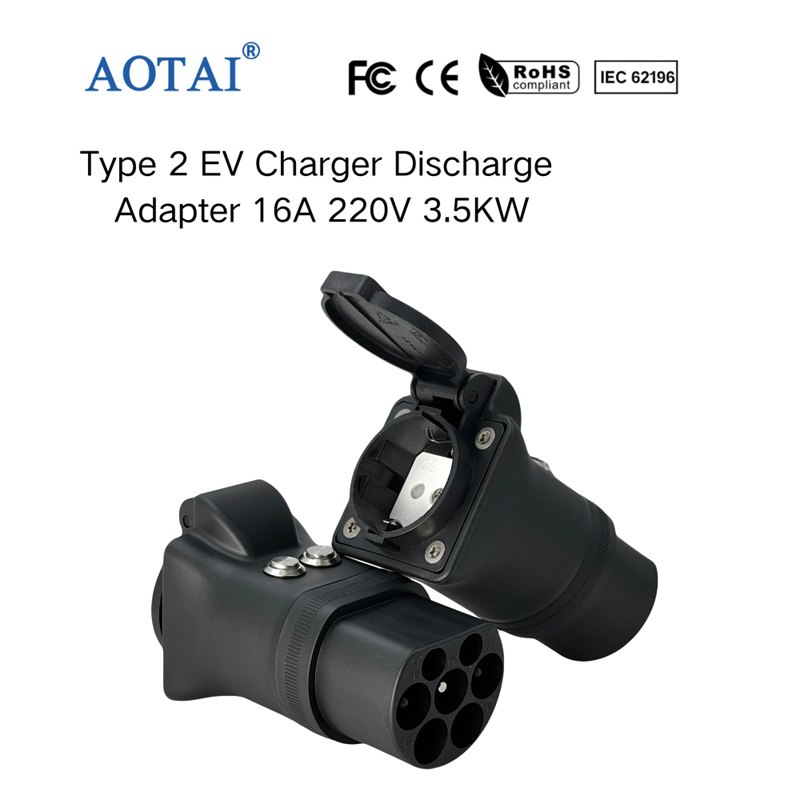 AOTAI Type 2 til 230 V AC-udgang med knap: Type 2 EV-opladingsadapter
