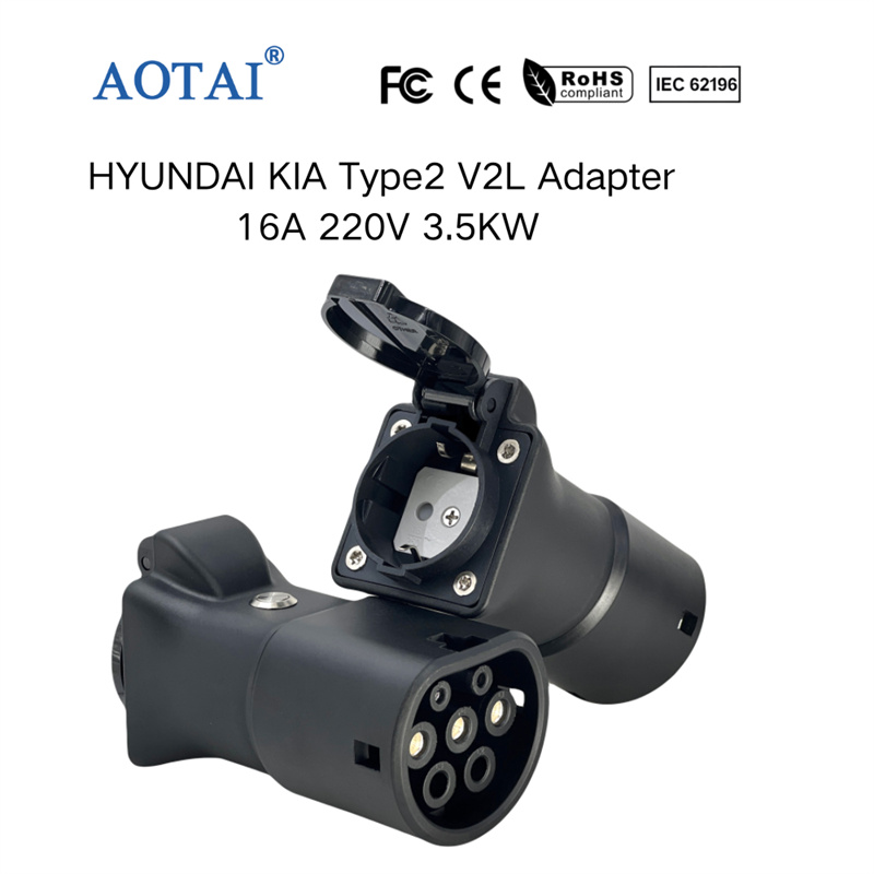 AOTAI HYUNDAI KIA Type 2 V2L-adapter med afbryder/knap
