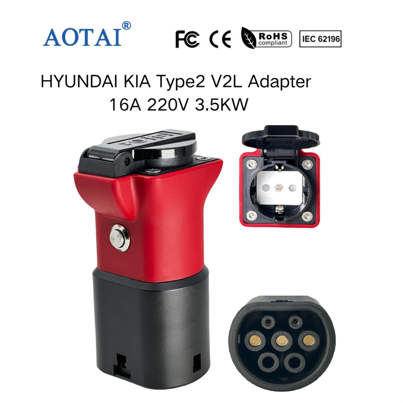 AOTAI HYUNDAI/KIA V2L-adapter fra køretøj til belastning (V2L), afladningsadapter, 16 A