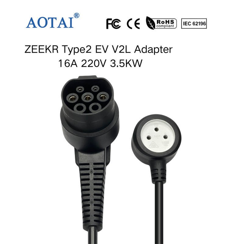 AOTAI ZEEKR Type 2 V2L-adapter, Type 2 til israelsk stik