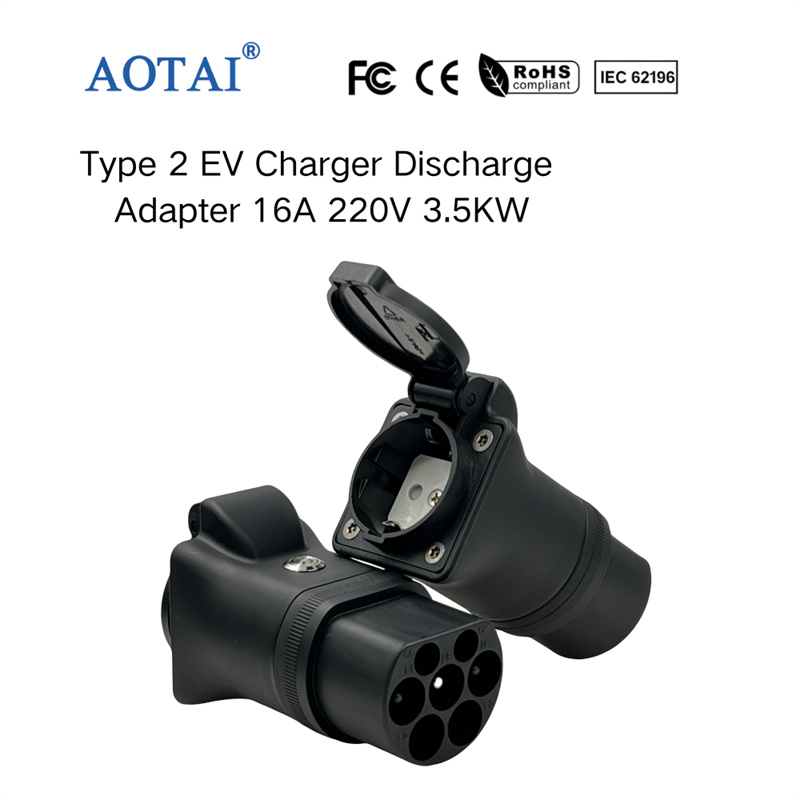 AOTAI Typ-2-zu-Schuko-EV-Ladegerät-Entladeadapter mit Schalter