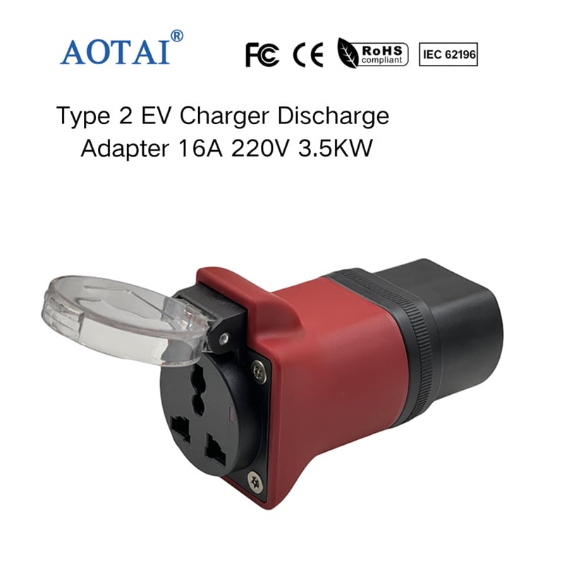 AOTAI Type 2-adapter till motorcykel och snabbcykel, enfas 230 V