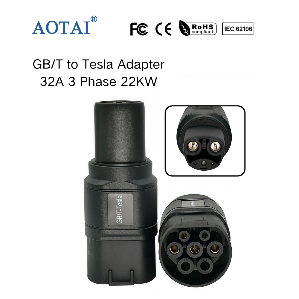 Adaptateur AOTAI GB/T vers Tesla pour la recharge des véhicules électriques
