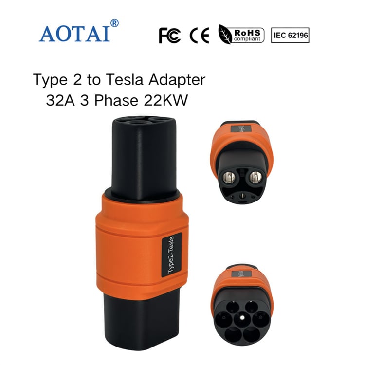 AOTAI Type 2 to NACS/Tesla EV adapte Converter for Car Charging Stations Compatible with Model Y/S/3