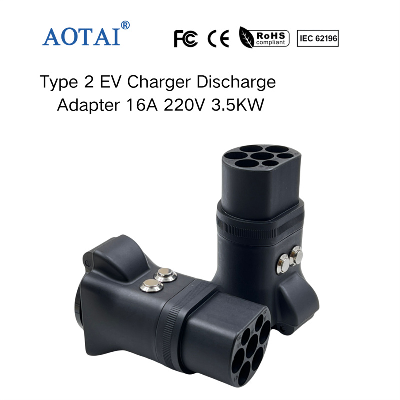 AOTAI T2 to 230V AC output with button Type 2 EV charging Adapter