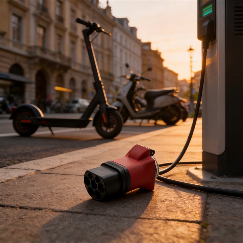 AOTAI Type 2-adapter till motorcykel och snabbcykel, enfas 230 V