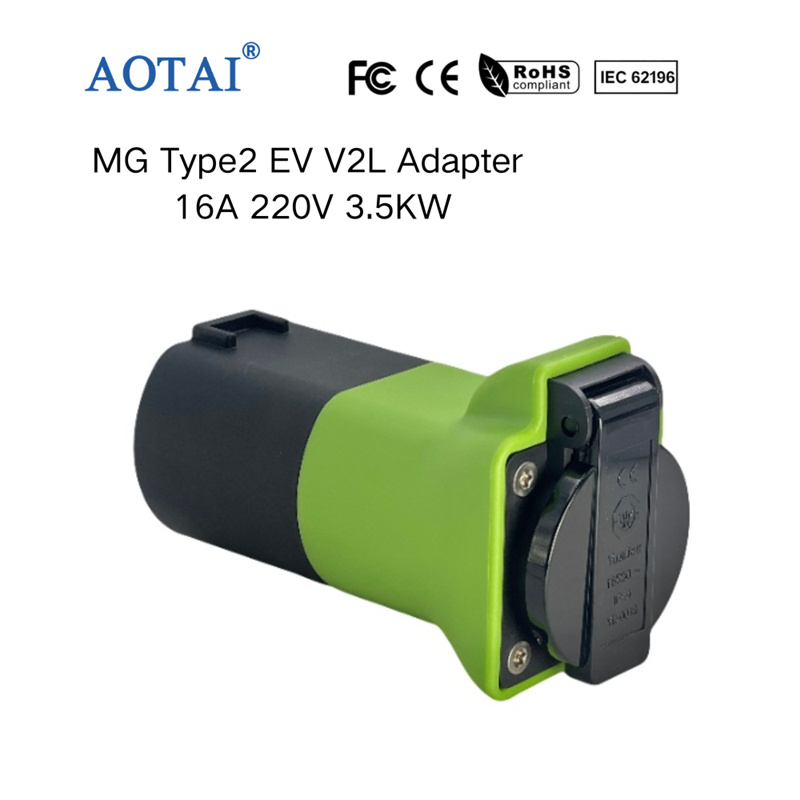AOTAI Type 2-adapter til EV, adapter til MG ZS, MG4, MG5, afladning V2L, køretøj-til-last