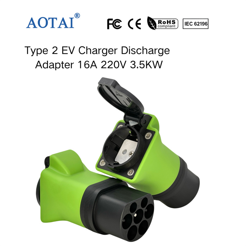 AOTAI Type 2 to Schuko AC Adapter EV Charger Discharge Adapter