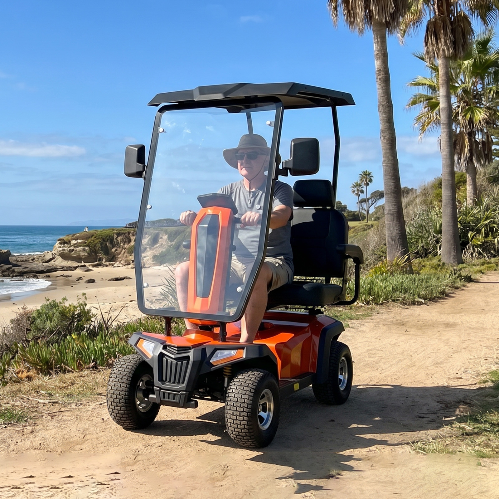 Scooter électrique tout-temps L11 avec capote, 1400 W, 75 Ah