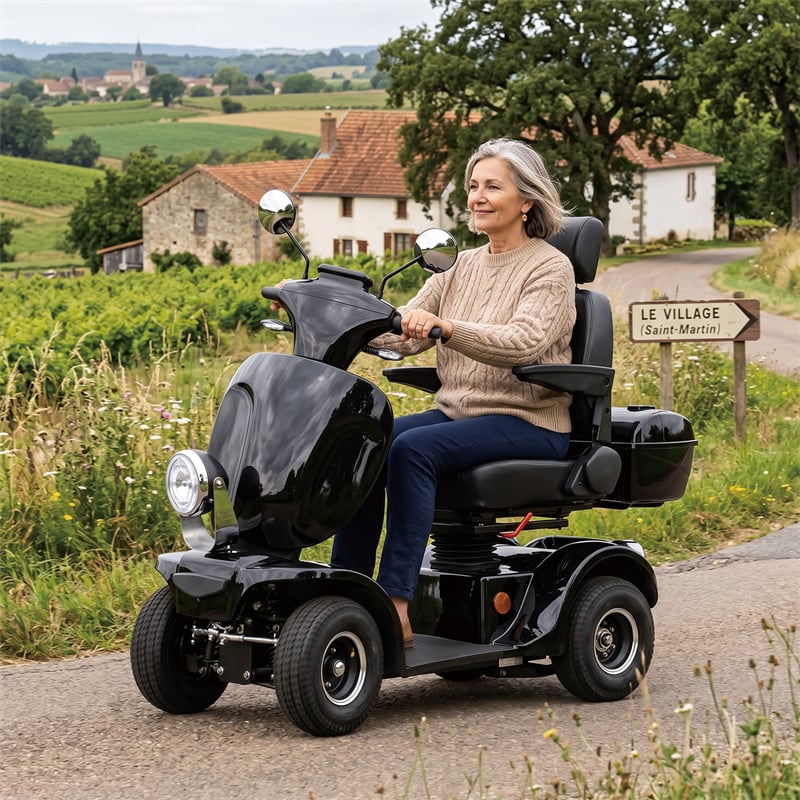 Scooter électrique à 4 roues L8 homologué EEC, 500 W, avec siège pivotant