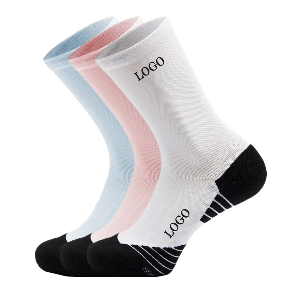 Unisex Custom Designer Sport Running Socks Oem Personalized Athletic Crew Basketball Socks With logo