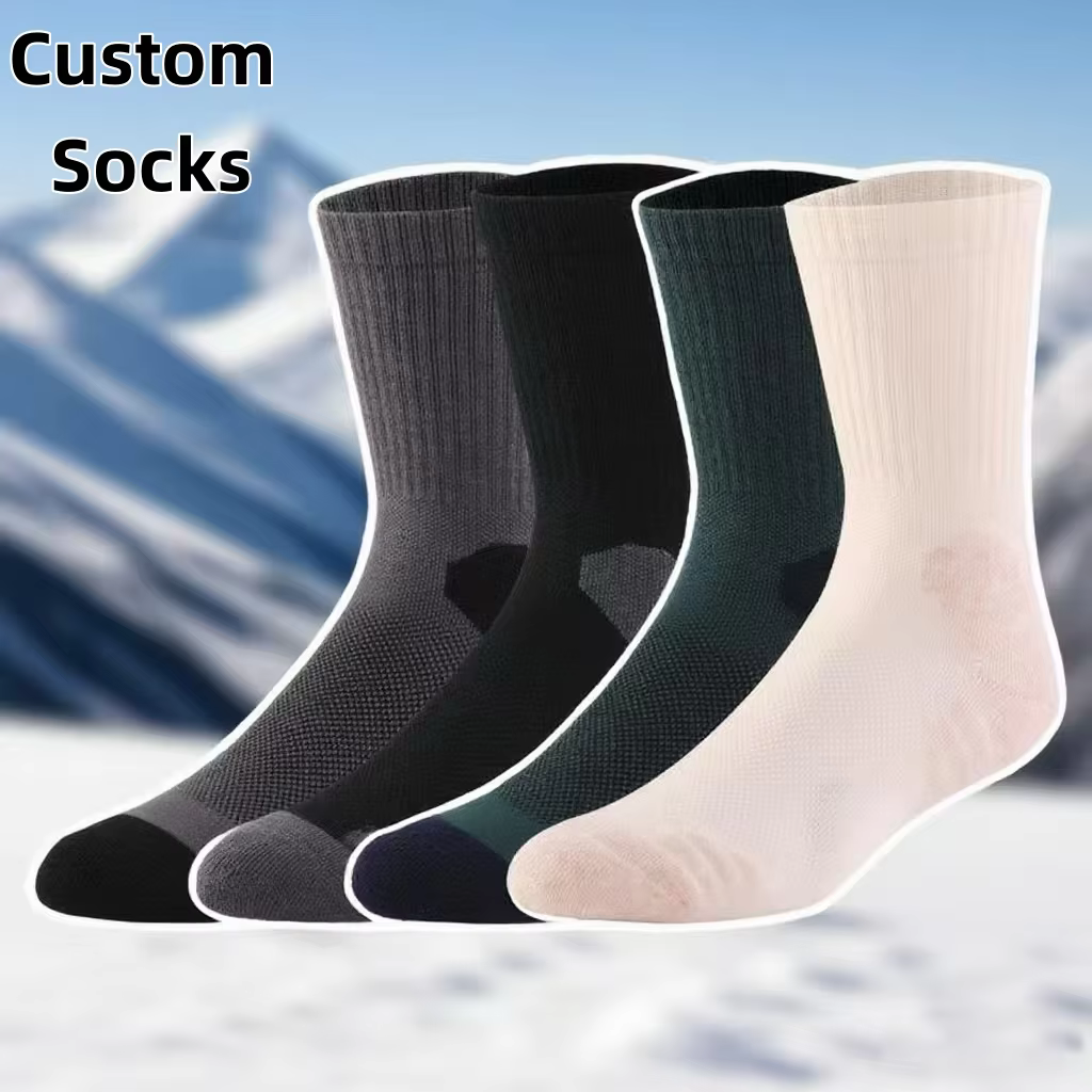 High Quantity Outdoor Thermal Ski Socks Men Hiking Breathable Merino Wool Socks
